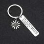 De&ai Inspirational Jewelry, Sunflower Lover Keychain Positive Gift for Friends Daughters