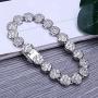 TOPGRILLZ Tennis Bracelet for Women 1 Row 10mm 14K Gold Plated Iced Out CZ Zircon Solitaire Cluster Lab Diamond Tennis Link for Men Girls Fashion Birthday Gifts