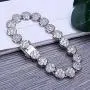 TOPGRILLZ Tennis Bracelet for Women 1 Row 10mm 14K Gold Plated Iced Out CZ Zircon Solitaire Cluster Lab Diamond Tennis Link for Men Girls Fashion Birthday Gifts