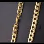 CrazyPiercing 18K Gold Plated Necklace, Men Jewelry 10MM Wide Hip Hop Turnover Chain Necklace, Stainless Steel 19'' - 24'' CrazyPiercing 18K Gold Plated Necklace, Men Jewelry 10MM Wide Hip Hop Turnover Chain Necklace, Stainless Steel 19'' - 24''