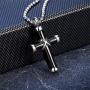 Virginia-CO Stainless Steel Cross Urn Necklace Pendant Memorial Ash Keepsake Jewelry for mom & dad