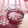 NINAQUEEN 925 Sterling Silver Heart Charms for Pandora Bracelets Necklace Twinkling Cubic Zirconia Beads Charms for Women Girls Teens Kids