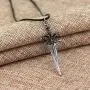 Davitu Jewelry Wow Frostmourne Sword Pendant Necklace The Lich King Necklace Men Boy Cosplay Party Birthday Gift Choker Davitu Jewelry Wow Frostmourne Sword Pendant Necklace The Lich King Necklace Men Boy Cosplay Party Birthday Gift Choker