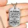 My Husband Dog Tag Necklace Pendant - Mens Jewelry - I Love You - Romantic Birthday Gifts from Wife On Xmas, Valentine, Wedding Anniversary. My Husband Dog Tag Necklace Pendant - Mens Jewelry - I Love You - Romantic Birthday Gifts from Wife On Xmas, Valentine, Wedding Anniversary.