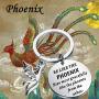 Phoenix Keychain Inspirational Phoenix Gifts Rising Phoenix Pendant Jewelry Encouragement Recovery Gifts Phoenix Lovers Graduates Gifts