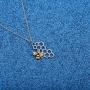 WUSUANED Cute Bee Necklace Bumblebee Pendant Necklace Honeycomb Jewelry with Honey Bee Charm Gift for Women Teen Bee Lover