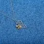 WUSUANED Cute Bee Necklace Bumblebee Pendant Necklace Honeycomb Jewelry with Honey Bee Charm Gift for Women Teen Bee Lover