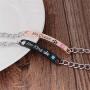 4 Piece Her King His Queen Necklace Bracelet Set Couple Neckalce Bracelets Trendy Crown Crystal Necklace Dainty Metal Bracelet for Women Girls Jewelry