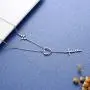 Sterling Silver Faith Hope Love Y Necklace S925 Faith Cross Lifeline Heart Pendant Chain Inspirational Jewelry Gifts for Christian Women Teen Girls