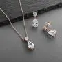 Mariell 14K Rose Gold Plated CZ Teardrop Bridal Necklace and Earring Set for Weddings, Bridesmaids & Prom Mariell 14K Rose Gold Plated CZ Teardrop Bridal Necklace and Earring Set for Weddings, Bridesmaids & Prom
