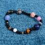 eMeition Miniverse Bracelet, Miniverse Solar System Bracelet Men Women Natural Stone Planets Galaxy The Eight Planets Guardian Star Saturn Girls Boys Handmade Bracelets