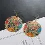 Allzedream Earrings Dangle Gold Lightweight Round Oversize Disc Drop Multicolor Allzedream Earrings Dangle Gold Lightweight Round Oversize Disc Drop Multicolor