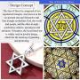 FaithHeart Star of David Jewish Necklace-Sterling Silver Pendant for Women-The Seal of Solomon Talisman Tantrism Hexagram Jewelry for Men