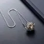 Cremation Jewelry Urn Pendant Necklace with Hollow Urn Cremation Jewelry for Ashes Lotus Flower Shape