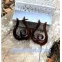 UMBRELLALABORATORY Natural Wooden Tribal Organic Bohemian Earrings Wood Boho Jewelry for Women Men