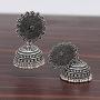 Royal Bling Tribal Muse Collection Oxidized Silver Tone Indian Jhumka Jhumki Earrings Jewelry for Women