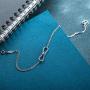 AmorAime Infinity Bracelet for Women 925 Sterling Silver Bracelet Endless Love Charm Adjustable Double Chains Girls Jewelry Gift for Birthday or Mothers Day