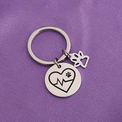 AKTAP Veterinarian Keychain Veterinarian Gift Idea Vet Tech Jewelry Veterinarian Graduation Gifts