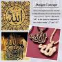 FaithHeart Muslim Allah Necklace Wooden Bead Chain Pendant Jewelry for Women Mens Moslem Necklaces Charms Decoration