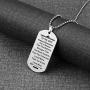 Lcbulu Son Necklace Gifts from Mom - to My Son Dog Tag Inspirational Necklace for Son, Mother to Son Necklace, Son Gifts from Mother