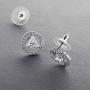 Mariell AA Recovery Symbol Cubic Zirconia Earrings Celebrate Alcoholics Anonymous Sobriety