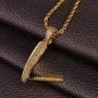 JAJAFOOK 14K Gold Plated Iced Out Barber Scissors Shear Razor Blade Pendant Necklace, 24'' Rope Chain