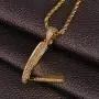 JAJAFOOK 14K Gold Plated Iced Out Barber Scissors Shear Razor Blade Pendant Necklace, 24'' Rope Chain JAJAFOOK 14K Gold Plated Iced Out Barber Scissors Shear Razor Blade Pendant Necklace, 24'' Rope Chain