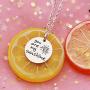 You are My Sunshine Inspirational Pendant Necklace Stainless Steel Charm Jewelry for Women Girl