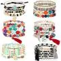 HaHaGirl 6 Sets Bohemian Stackable Bead Bracelets for Women Girls Stretch Multilayered Bracelet Set Multicolor Tassel Strand Bracelets Stretch Jewelry HaHaGirl 6 Sets Bohemian Stackable Bead Bracelets for Women Girls Stretch Multilayered Bracelet Set Multicolor Tassel Strand Bracelets Stretch Jewelry