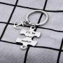 Zuo Bao Puzzle Keychain Valentines Day Anchor and Compass Charm Keychains Set Ill Be Your Anchor You Be My Guide