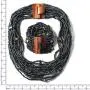 Shop LC Seed Bead Wooden Buckle Stretch Bracelet Multi Strand Layered Necklace Jewelry Set for Women 18''