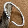Merdia Womens 999 Solid Sterling Silver Flower Carved Bangle Cuff Bracelets 21g Weight for Wedding Gift Merdia Womens 999 Solid Sterling Silver Flower Carved Bangle Cuff Bracelets 21g Weight for Wedding Gift