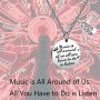 FUSTMW Music Note Necklace Treble Clef Necklace Music Lovers Gift Music Jewelry Teacher Gift Music is All Around of Us All You Have to Do is Listen