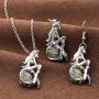 Mermaid Luminous Pendant Necklace for Women Teen Girl Gift Jewelry