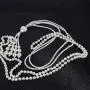 Multi Layer White Simulated pearl Strands Necklace Costume Jewelry Set For Women Necklace And Earrings Multi Layer White Simulated pearl Strands Necklace Costume Jewelry Set For Women Necklace And Earrings