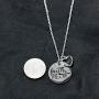 Stainless Steel Christian Faith Mustard Seed Lettering Necklaces, God Has You In Arm Necklace Memorial Gifts