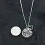 Stainless Steel Christian Faith Mustard Seed Lettering Necklaces, God Has You In Arm Necklace Memorial Gifts Stainless Steel Christian Faith Mustard Seed Lettering Necklaces, God Has You In Arm Necklace Memorial Gifts