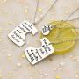 AGR8T 3pcs Key Chain Pendant Necklace Set Daddys Girl Mamas World Mother Daughter Father Family Jewelry