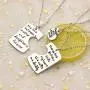 AGR8T 3pcs Key Chain Pendant Necklace Set Daddys Girl Mamas World Mother Daughter Father Family Jewelry