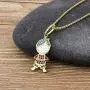 OUCHUANG 14K Yellow Gold Birthstone Cubic Zirconia CZ Boy and Girl Pendant Necklace or Chain for New Year Birthday Jewelry OUCHUANG 14K Yellow Gold Birthstone Cubic Zirconia CZ Boy and Girl Pendant Necklace or Chain for New Year Birthday Jewelry