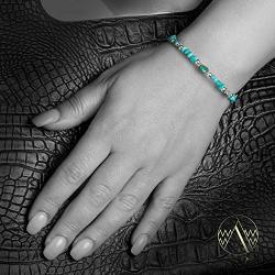 $80 Tag Certified Authentic Navajo Native American Natural Genuine Turquoise Adjustable WRAP Bracelet