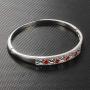 Almusen Women Hollow Bangle Cubic Zirconia Stones Jewelry for Women with Crystal Bracelet Birthday Women Teen Girls Women Girls Valentines Day Gifts with Elegant Jewelry Box
