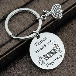 Ribukat Tennis Gift She Believed She Could So She Did Keychain Tennis Jewelry for Tennis Lover Gift Tennis Players Gift Tennis Coaches Gift Tennis Teams Gift Keychain