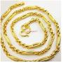 Chain Mix 22K 23K 24K Thai Baht Yellow Gold Plated 24 inch 36 Gram 5 mm Grams Jewelry