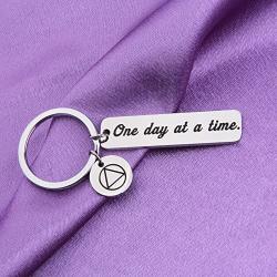 MAOFAED Sobriety Bracelet One Day at a Time Addiction Recovery Inspirational Jewelry Motivational Gifts