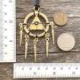 Anime Manga Gaming Jewelry Yugioh Yu-Gi-Oh! Millenium Ring illuminati Evil Eye Pewter Pendant Pewter Gold plated Boys Mens Pendant Necklace Charm Amulet Medallion for boys men Black adjustable Cord