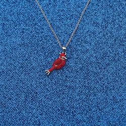 WUSUANED Red Cardinal Memorial Necklace Cardinal Bird Jewelry Loss of Loved One Sympathy Gift