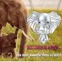AOBOCO 925 Sterling Silver Elephant Lovers Necklace - Lucky Mother Daughter Mom Baby Crystal Pendant Elephant Jewelry Collection/Gift for Women Girls AOBOCO 925 Sterling Silver Elephant Lovers Necklace - Lucky Mother Daughter Mom Baby Crystal Pendant Elephant Jewelry Collection/Gift for Women Girls