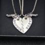 Meiligo Womens Mens Alloy Hip-hop Bonnie Clyde Letter Machine Gun Necklace Key Chain Hand Gun Revolver Pistol Pendant Matching Heart Jewelry