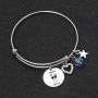 De&ai Mama Llama Charm Bracelet, Animal Mama Llama Jewelry for Moms Grands Women Christmas Birthday Gift